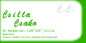 csilla csako business card